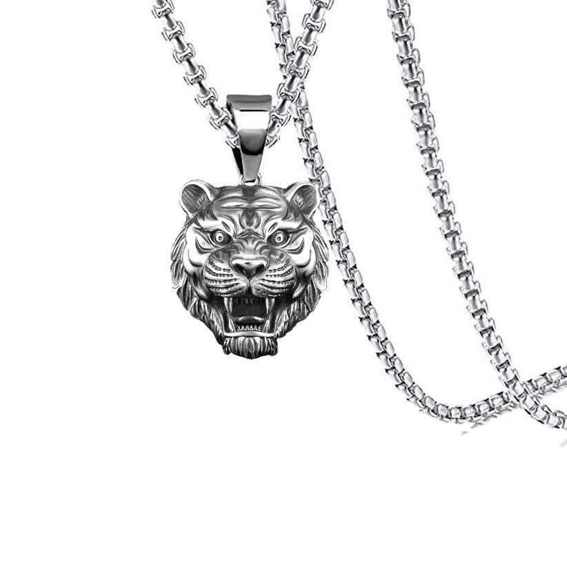 Wholesale Golden Horned Prajna Men's Ghost Mask Necklace